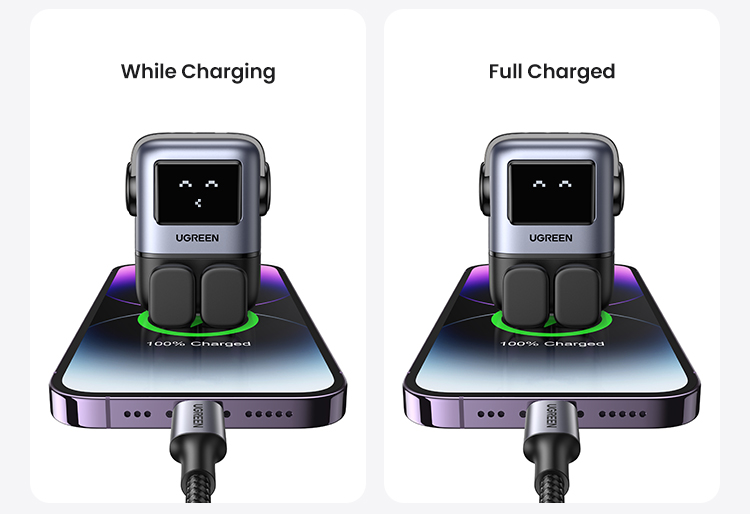 UGREEN UNO 65W Robot GaN 3-Port Charger (Grey)