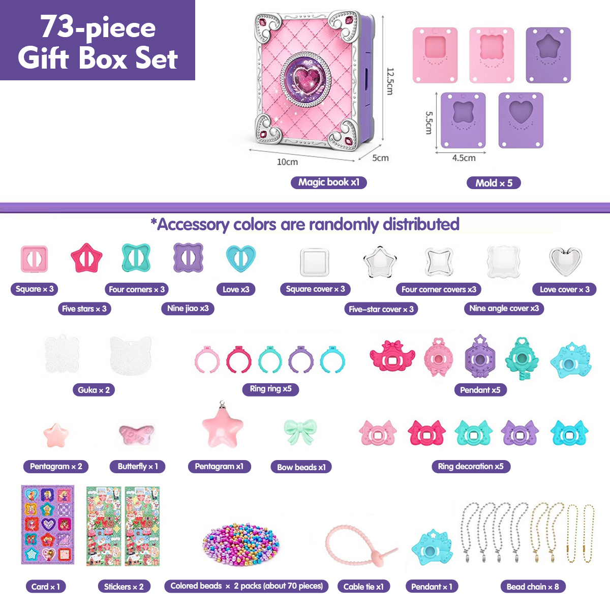 Mafababe Magic Book Diy Ring Diy Keychain Making Kit Handmade Children