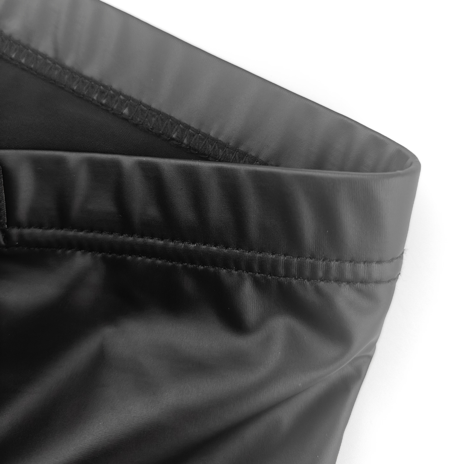 [CLEVER-MENMODE]Men Underwear Faux Leather Metal Ring Boxers Soft Low ...