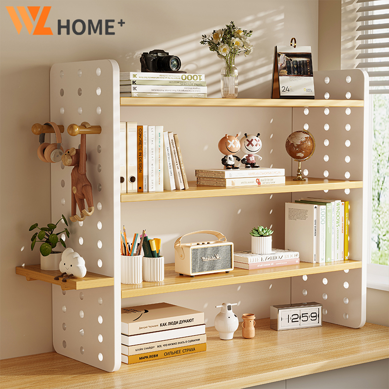 Desktop Rack Tabletop Organiser Pegboard Table Shelf Desk Rack Multi ...