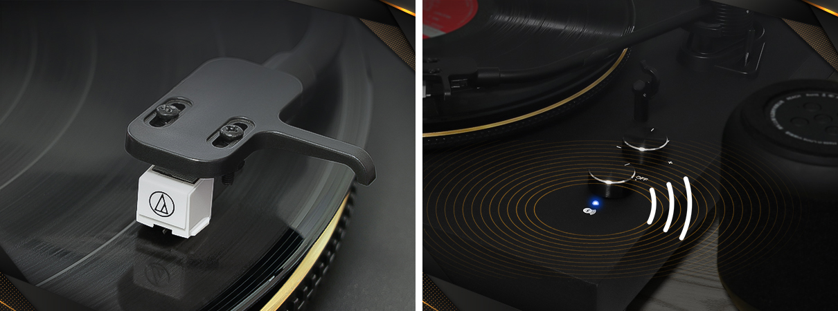 Aazon.co: Retekess TR639 Record Player Wireless, Belt-Drive Stereo - View #3