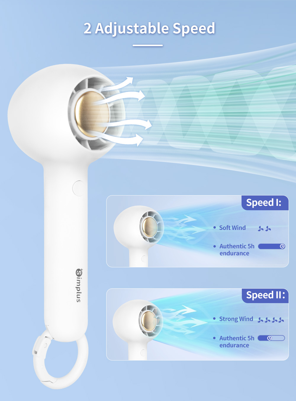Simplus Portable Fan | Small Fan | Mini Fan | Cooling Fan | USB Charger ...