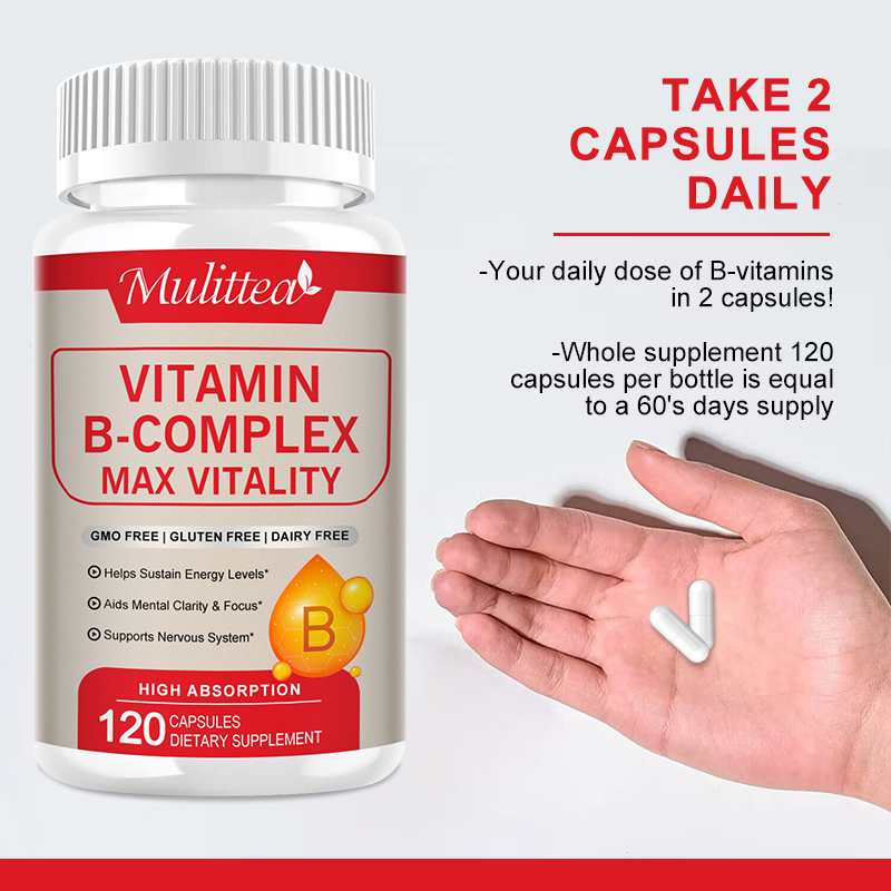 Mulittea Vitamin B Complex Hard Capsules Boost Immunity Replenish ...