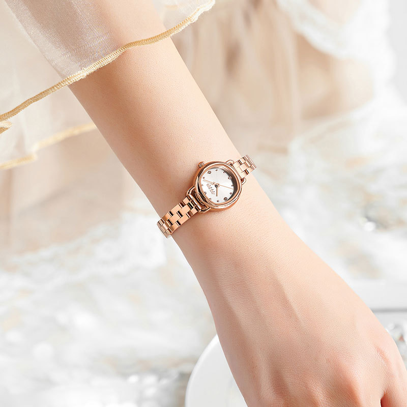 JULIUS Small Round Watch with Steel Band, Unique Waterproof Women's ...