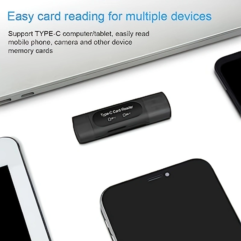 Type C Card Reader USB3.0 Dual Port TF SD Card Reader 5Gbps Data ...