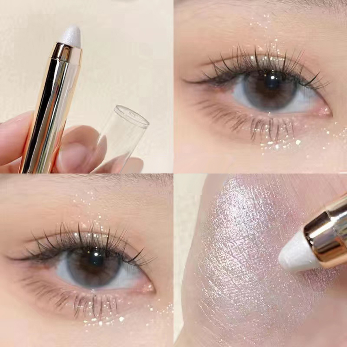 Highlight Eye Shadow Pen, Lazy Eye Silkworm Pen Double Head Makeup ...
