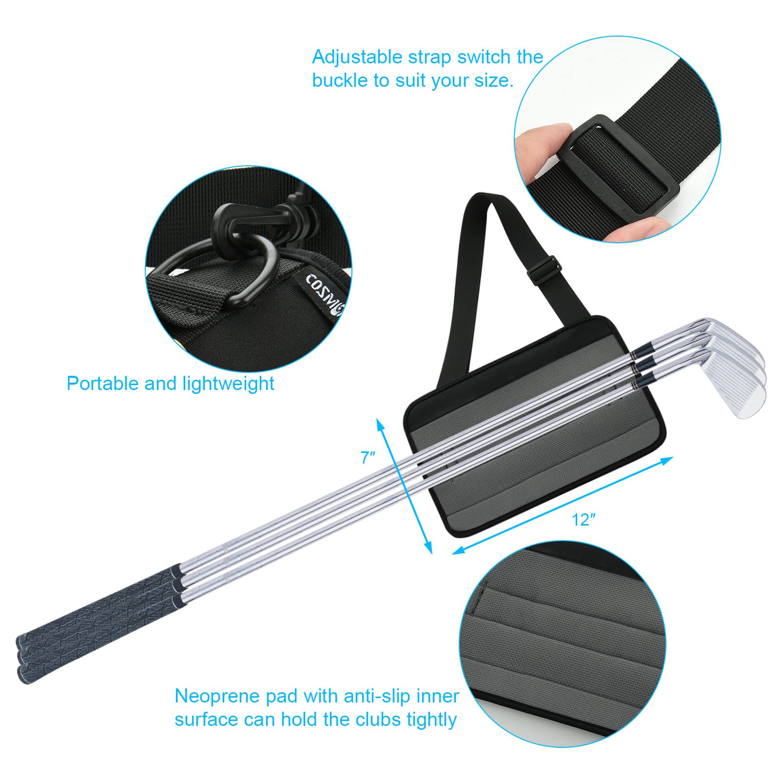 Small Golf Bag for a Few Clubs, Mini Portable Golf Carry Bag for ...