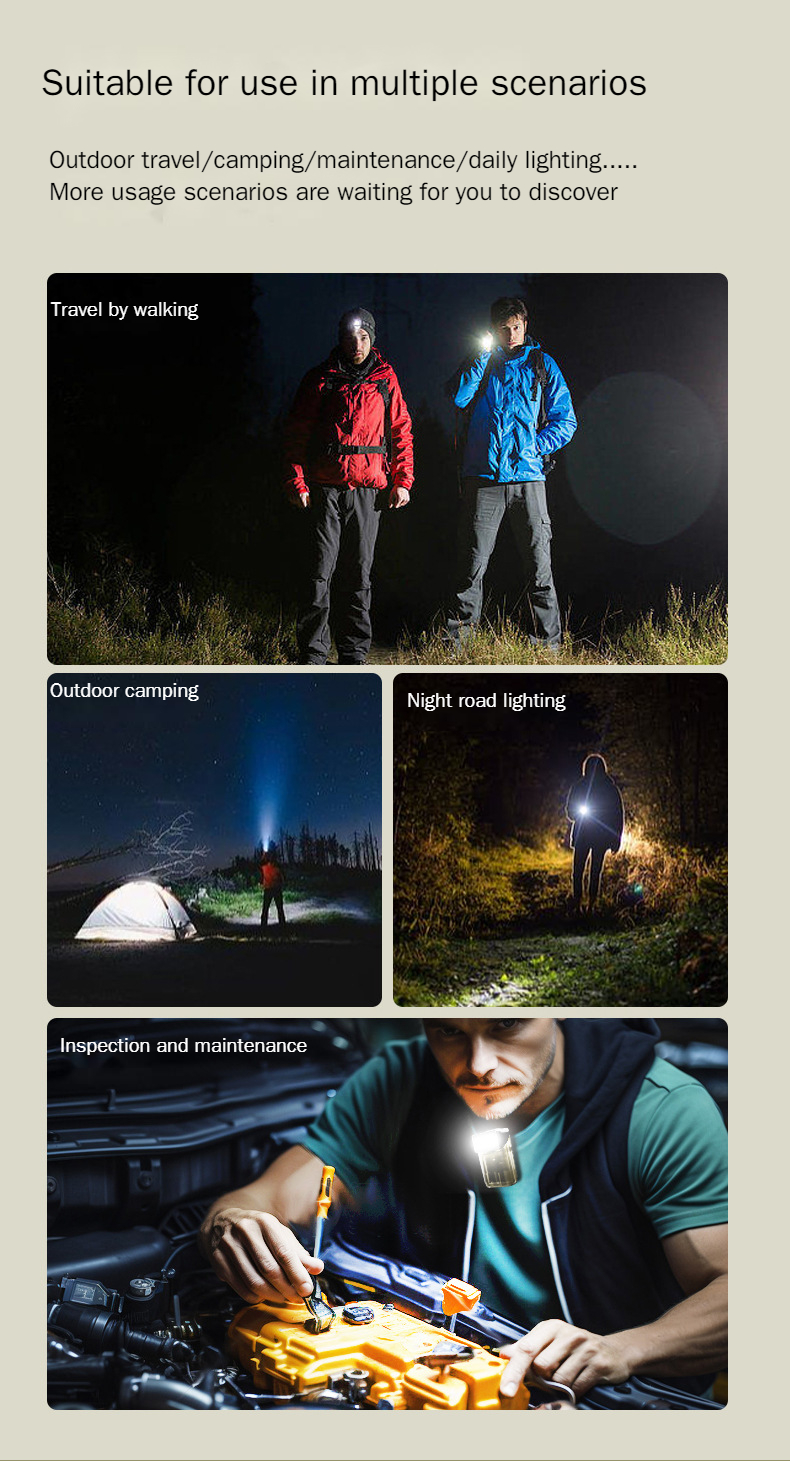 New mini emergency night light LED flashlight Type-C rechargeable ...