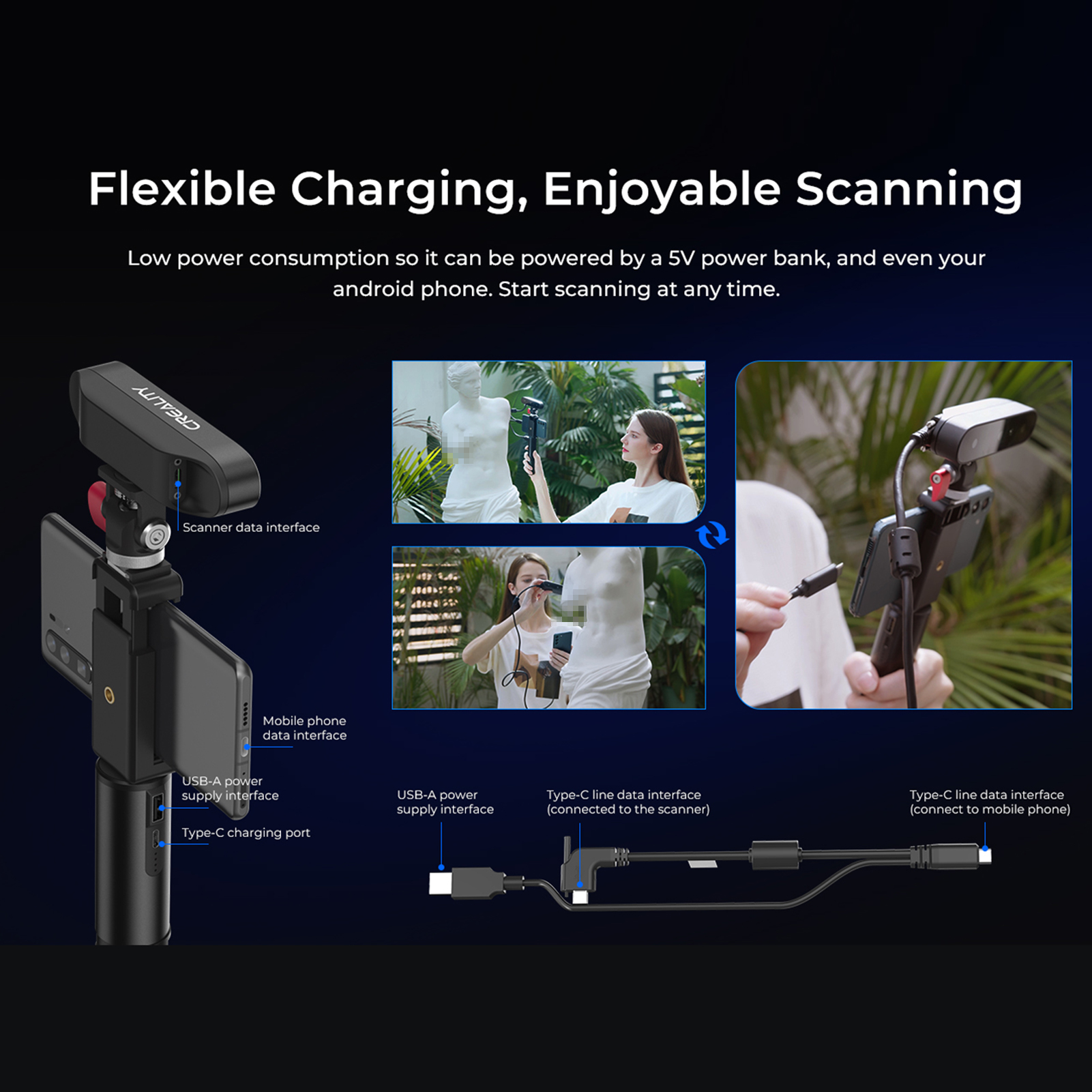 Creality CR-Scan Ferret 3D Scanner Portable and Handheld 30fps Scan ...