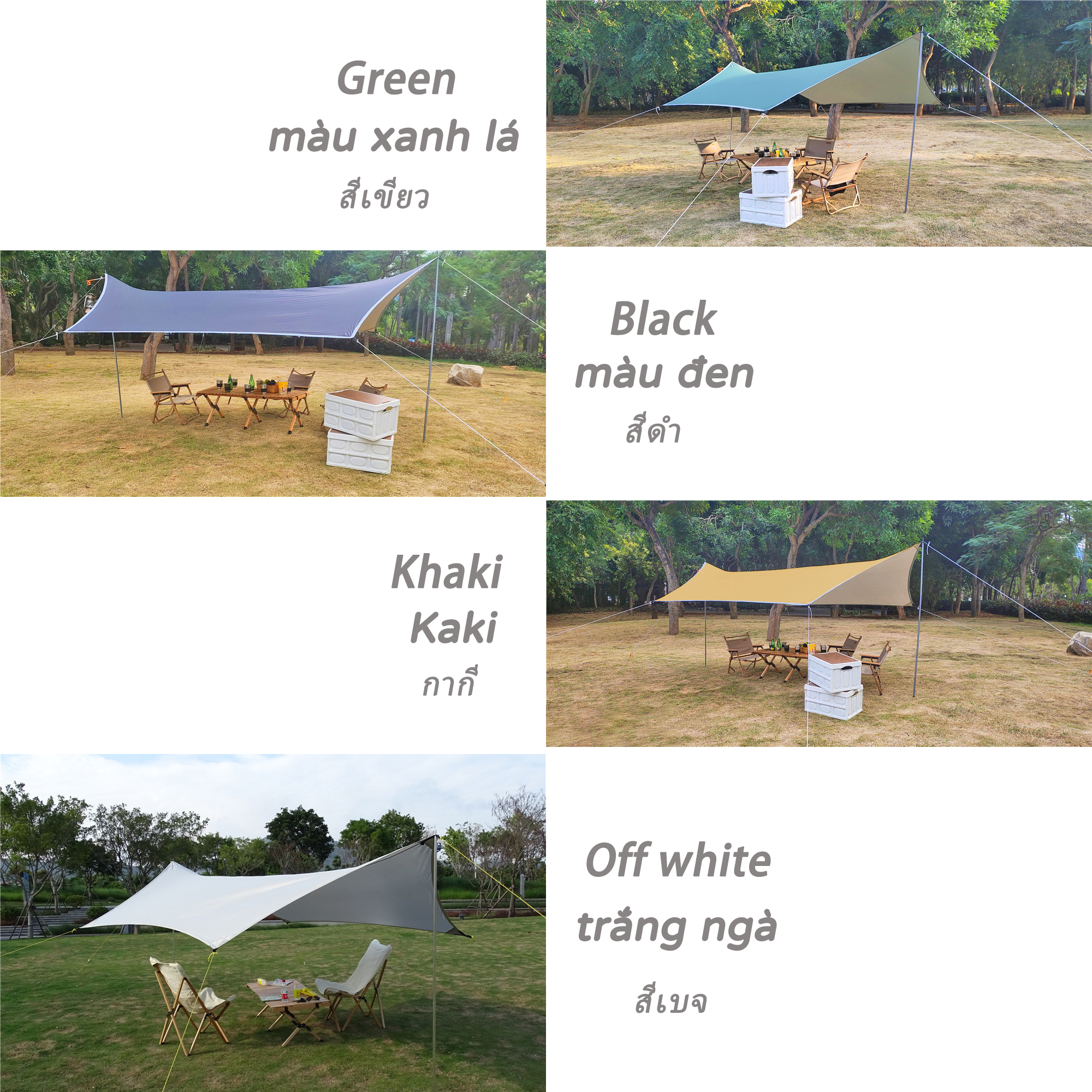 Hexagonal 3x4 Camping Flysheet Waterproof Hexagon Sun Shelter for ...