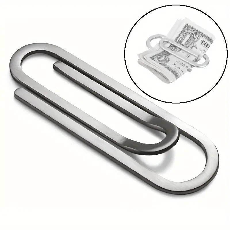 1Pc Stainless Steel Money Clip, Credit Cards Money Holder, Stainless ...