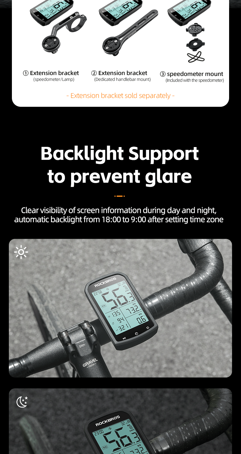 COOSPO BC26 Wireless Bike Computer GPS - Entry-Level Speedometer With 25H Battery, Syncs To Strava