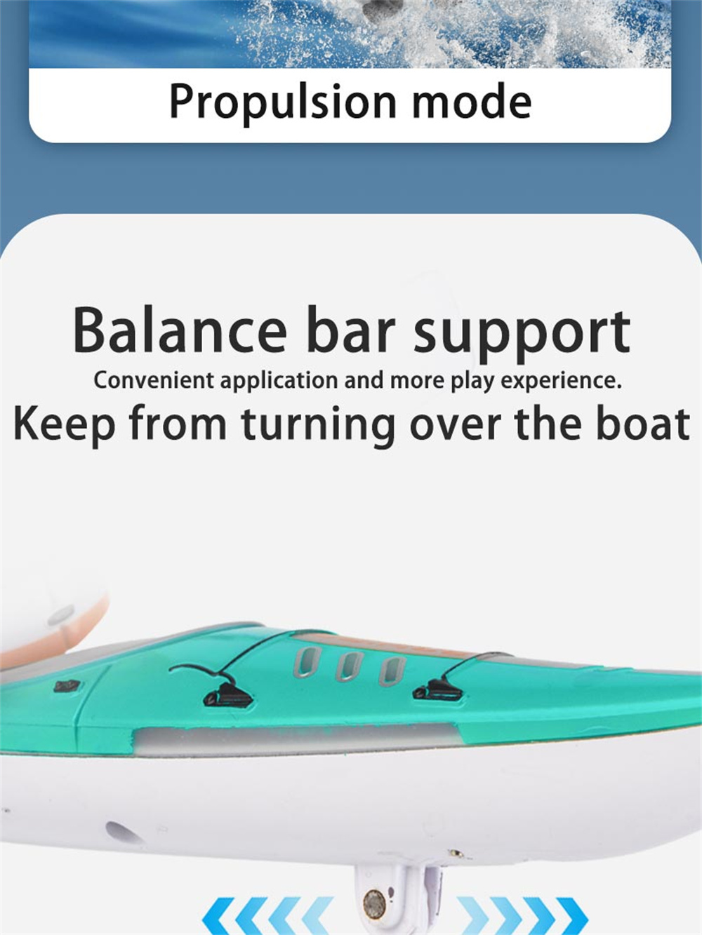 KOShobby 810 RTR 2.4G RC Boat Colorful Paddle Remote Control Rowing LED ...