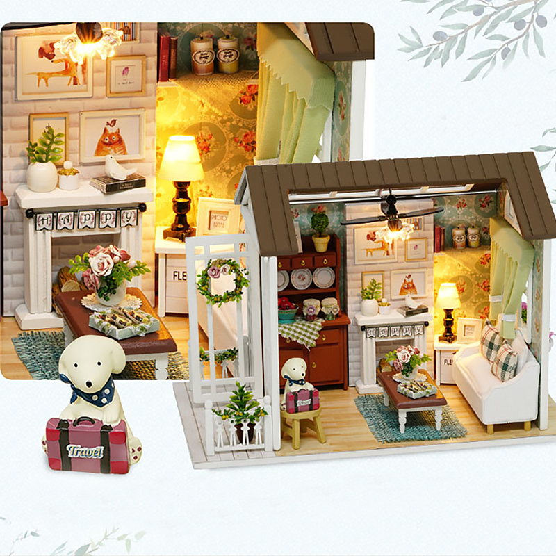 DIY Miniature Doll House Building Assembly House Toy Bedroom ...