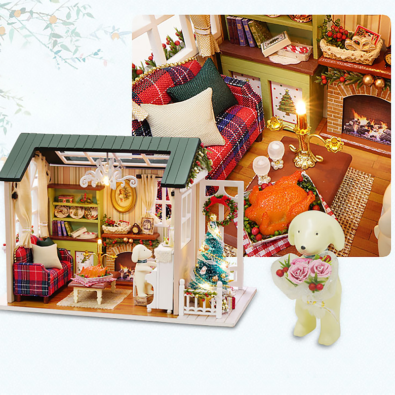 DIY Miniature Doll House Building Assembly House Toy Bedroom ...