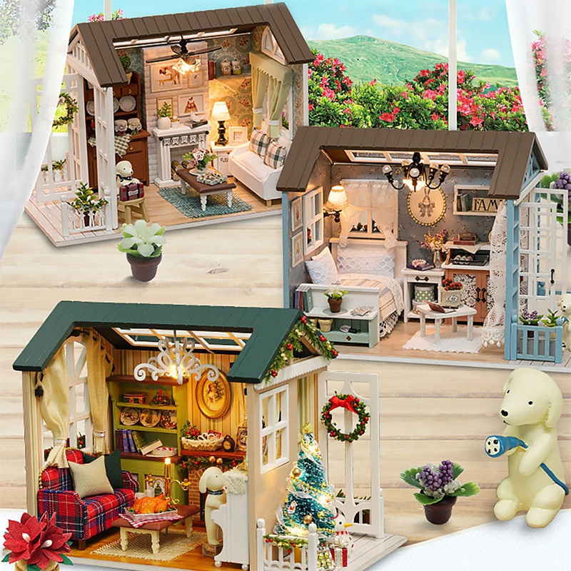 DIY Miniature Doll House Building Assembly House Toy Bedroom ...