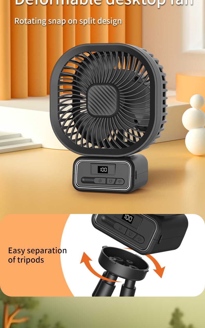 TRELC Baby Stroller Fan Large, Oscillating Turbo Portable Desk Fan