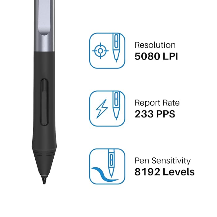 Lot De 10 Pointes De Rechange Pour Stylets Graphiques (PW100, H610 ProV2, H640P, H950P, H1060P, Etc.)