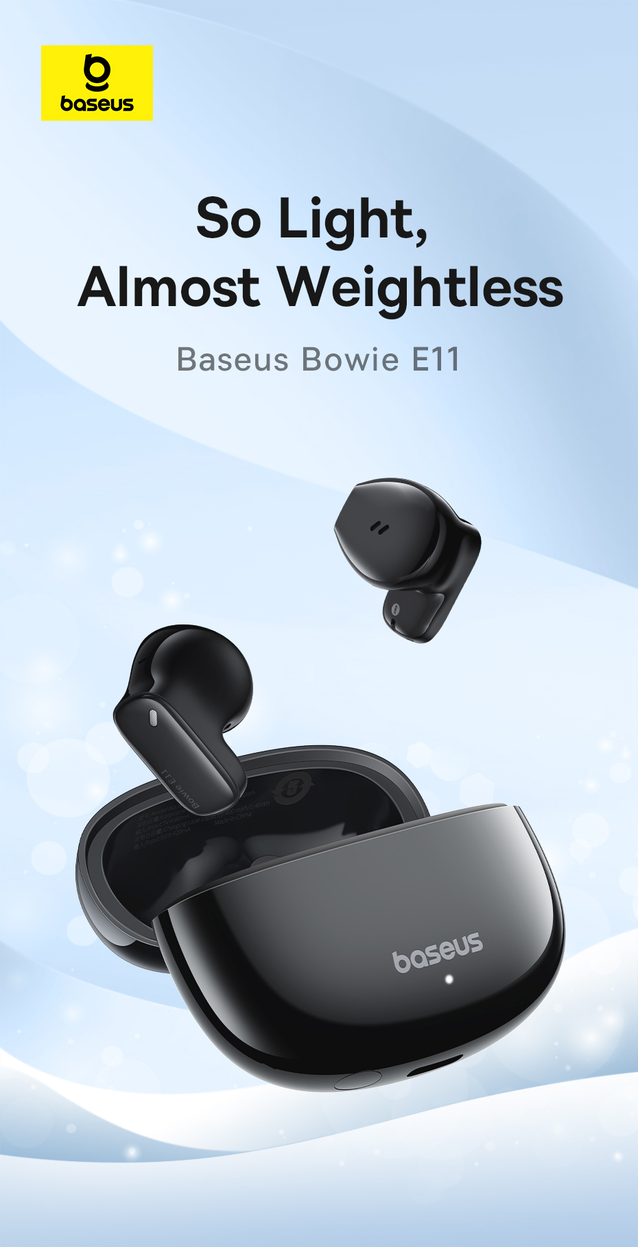 Baseus Bowie E11 TWS Earphones Dual-mic ENC Bluetooth 5.3 Earbuds in ...