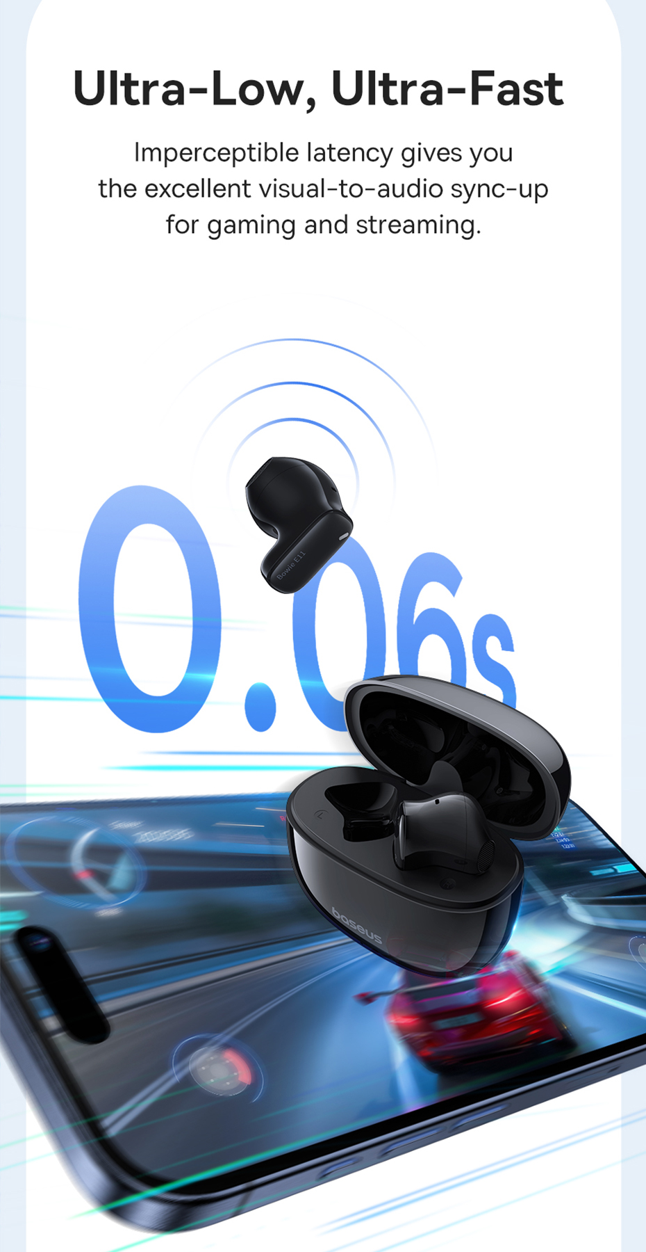 Baseus Bowie E11 TWS Earphones Dual-mic ENC Bluetooth 5.3 Earbuds in ...