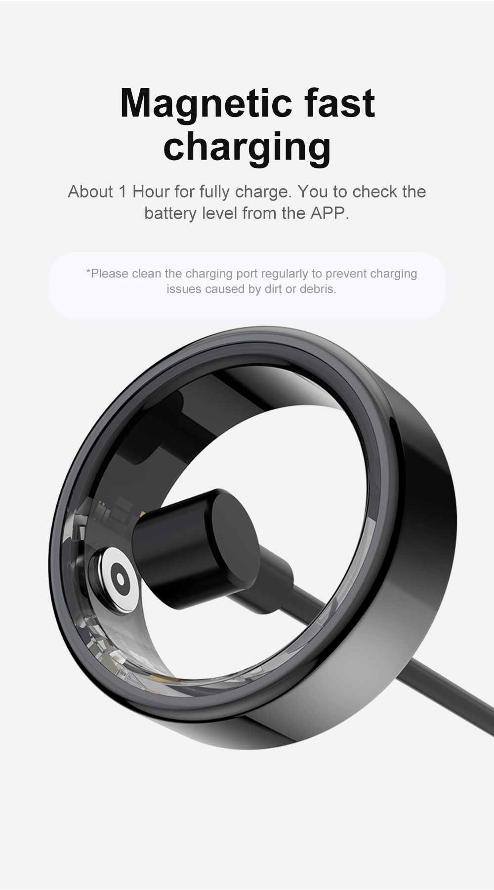 COLMI R02 Smart Ring Military Grade Titanium Steel Shell Health ...