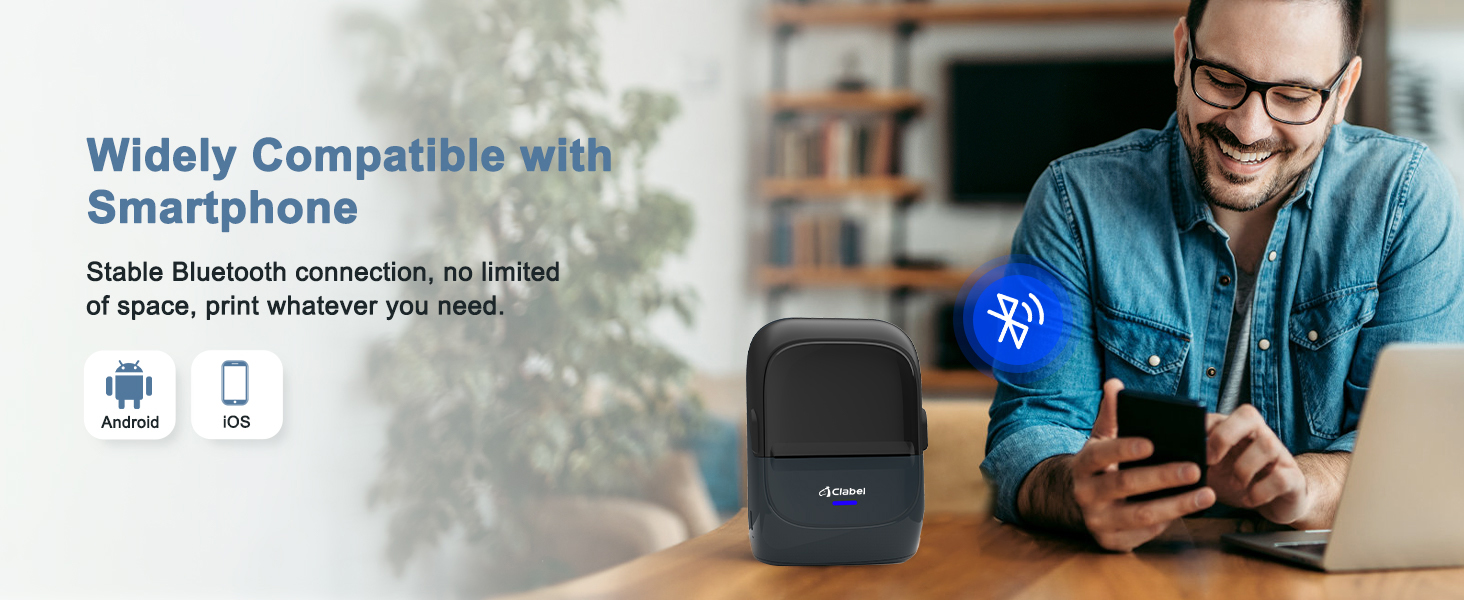 CLABEL Bluetooth Label Printer Self-adhesive