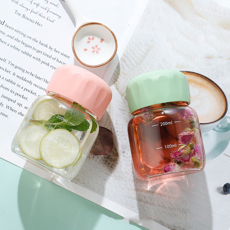 200ml portable water bottle, cute leak proof portable water bottle