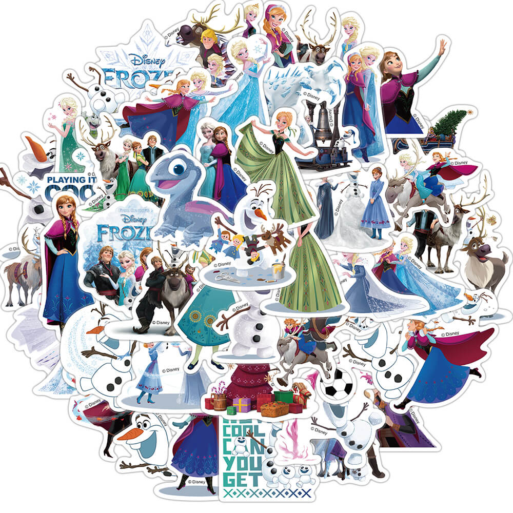 [Large Stickers]50PCS Frozen Anna Elsa Movie Stickers Anime Decal for ...