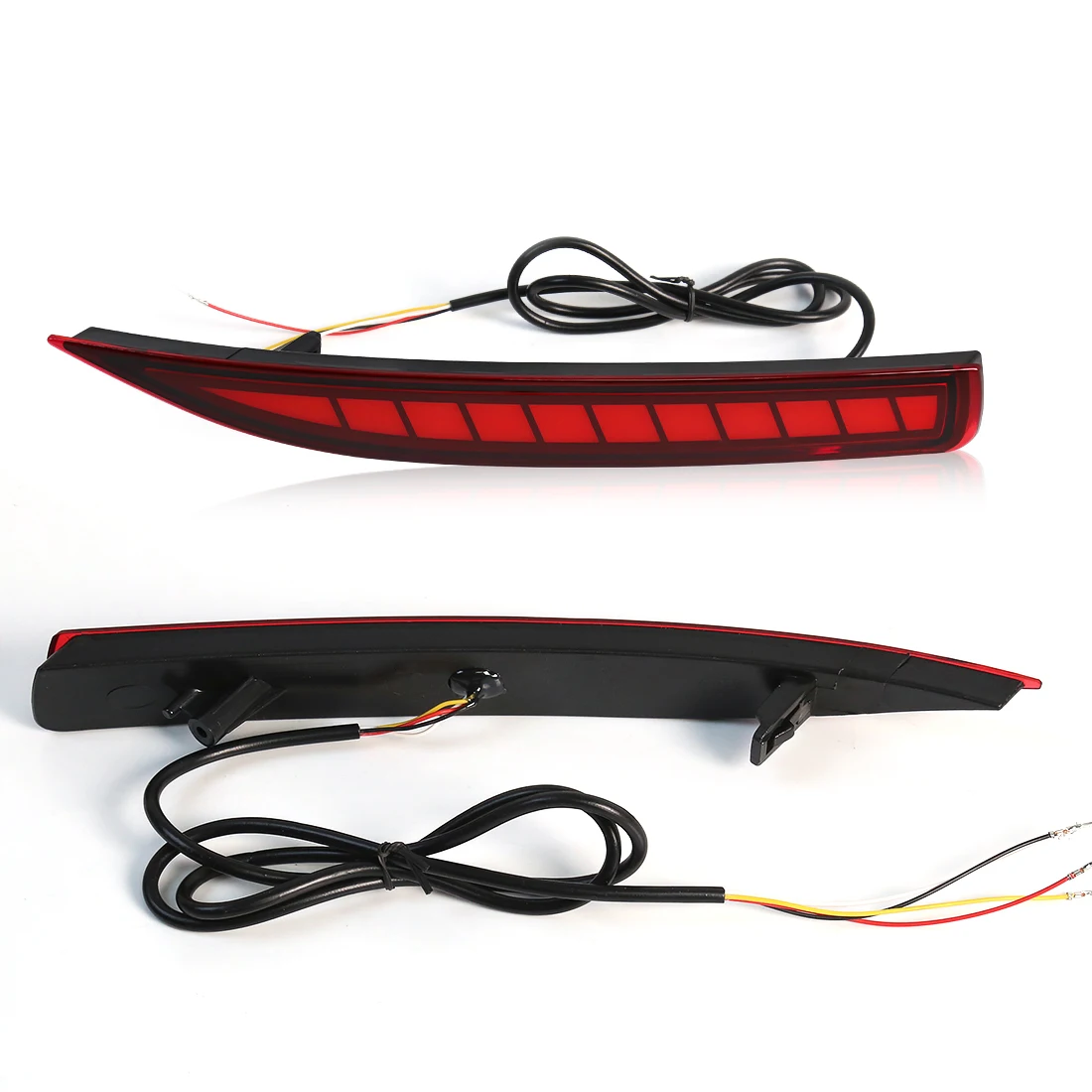 Car Red LED Rear Bumper Reflector Lights For Toyota