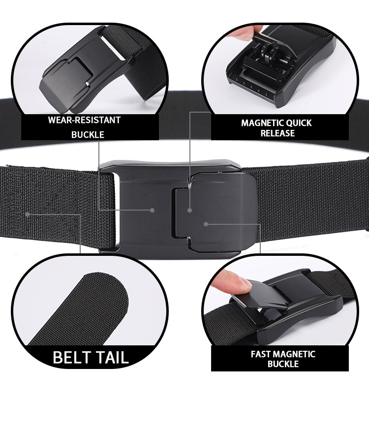 New Stretch Belt For Men And Women Quick Release Buckle Strong Real ...