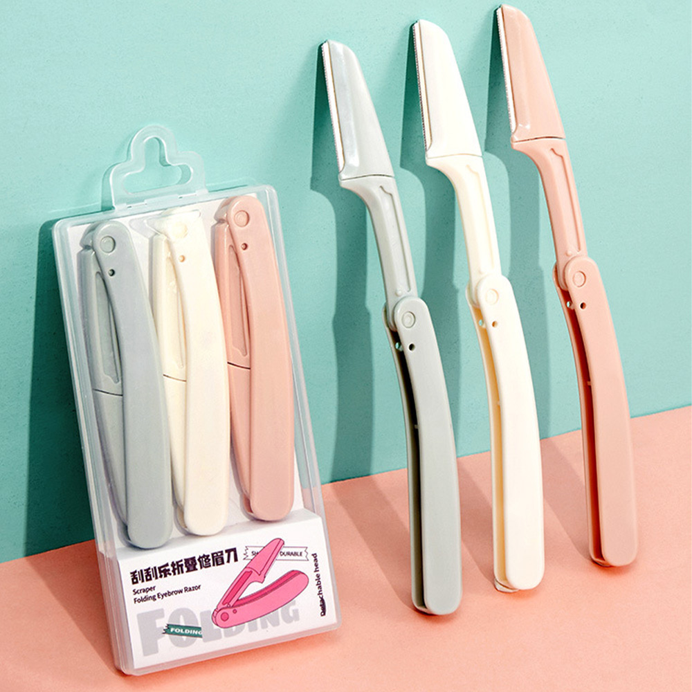 3Pack Of Foldable Eyebrow Trimmers, Safe For Novices To Use,