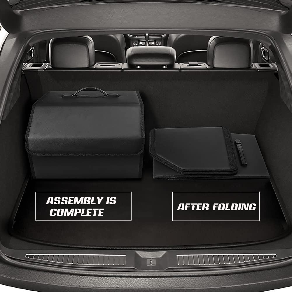 AOZI Car Storage Box Carbon Fiber Large Capacity Storage Trunk ...