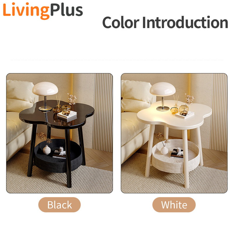 Bedside Table Black Coffee Table Bedroom Side Table Living Room Table ...
