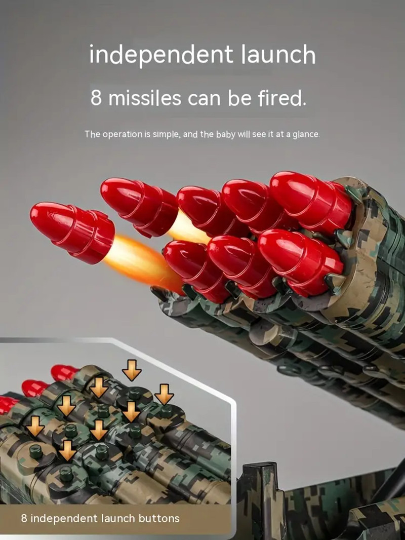 Alloy Missile Car Can Launch Toy Rockets, Tanks, Artillery, Military ...