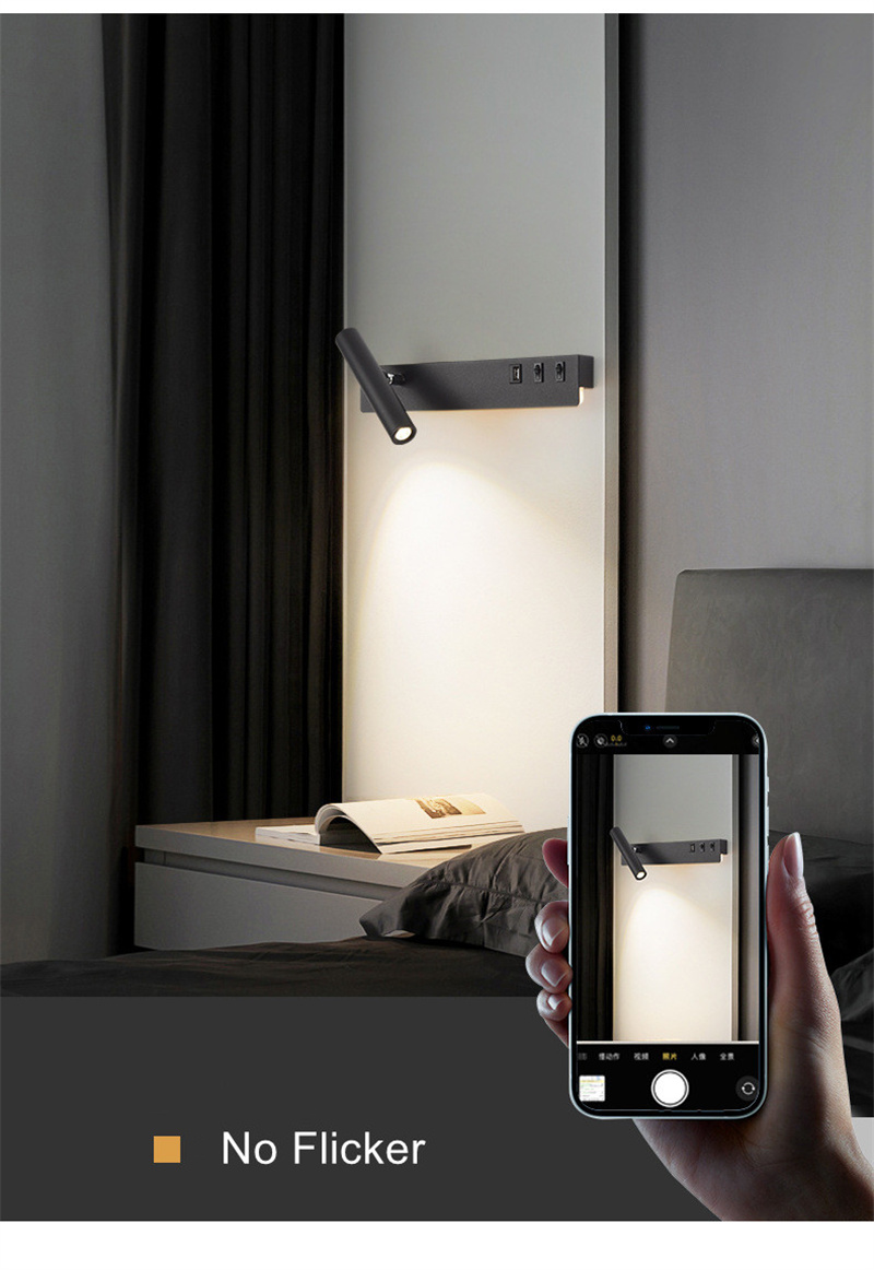 Modern plug in Wall Light Bedroom usb port Wall Mounted adjustable ...