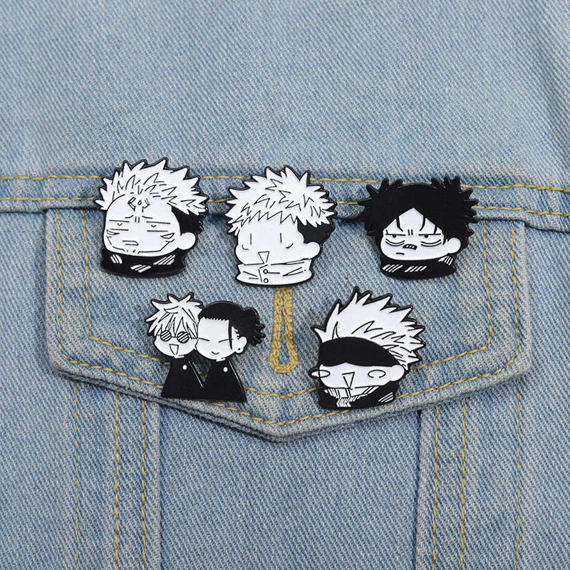 Jujutsu Kaisen Chibi Enamel Pins Gojo Satoru Itadori Yuji Custom ...