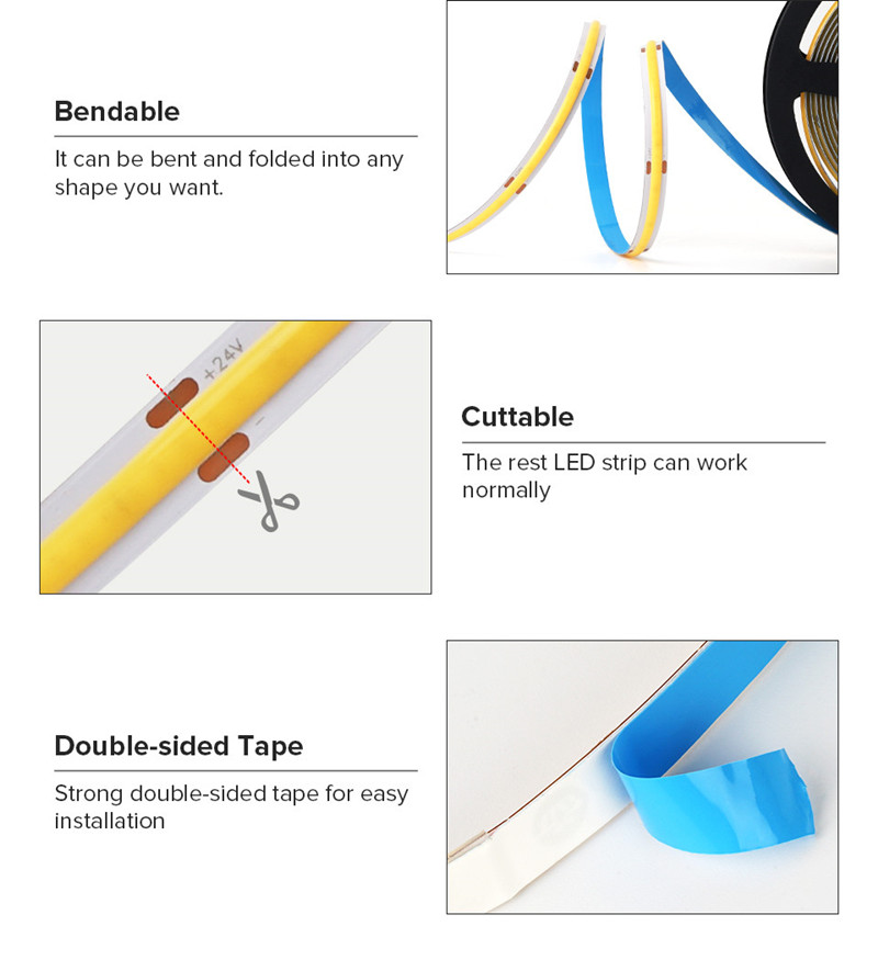 DC 5V 12V 24V COB Led Light Strip for Instrument Machine Equipment ...