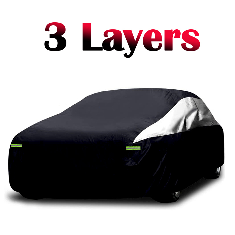 Universal Waterproof Snowproof All Weather Protection Car Cover Silver