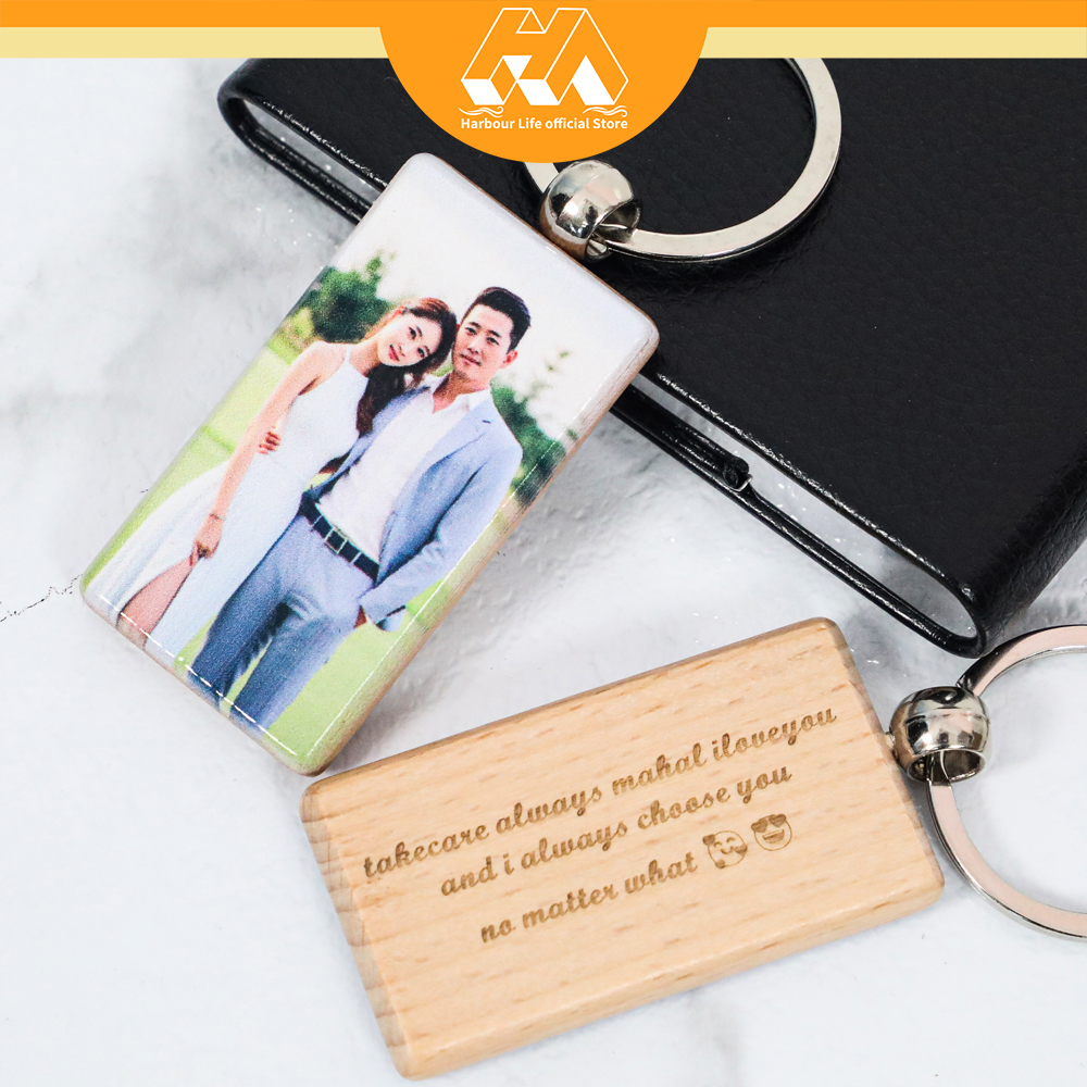 Harbour Life Personalized Laser Engraved Wooden Keychain | Shopee Malaysia