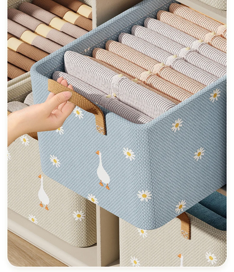 1pc Big Capacity Household Foldable Clothes and Items Storage Box with ...