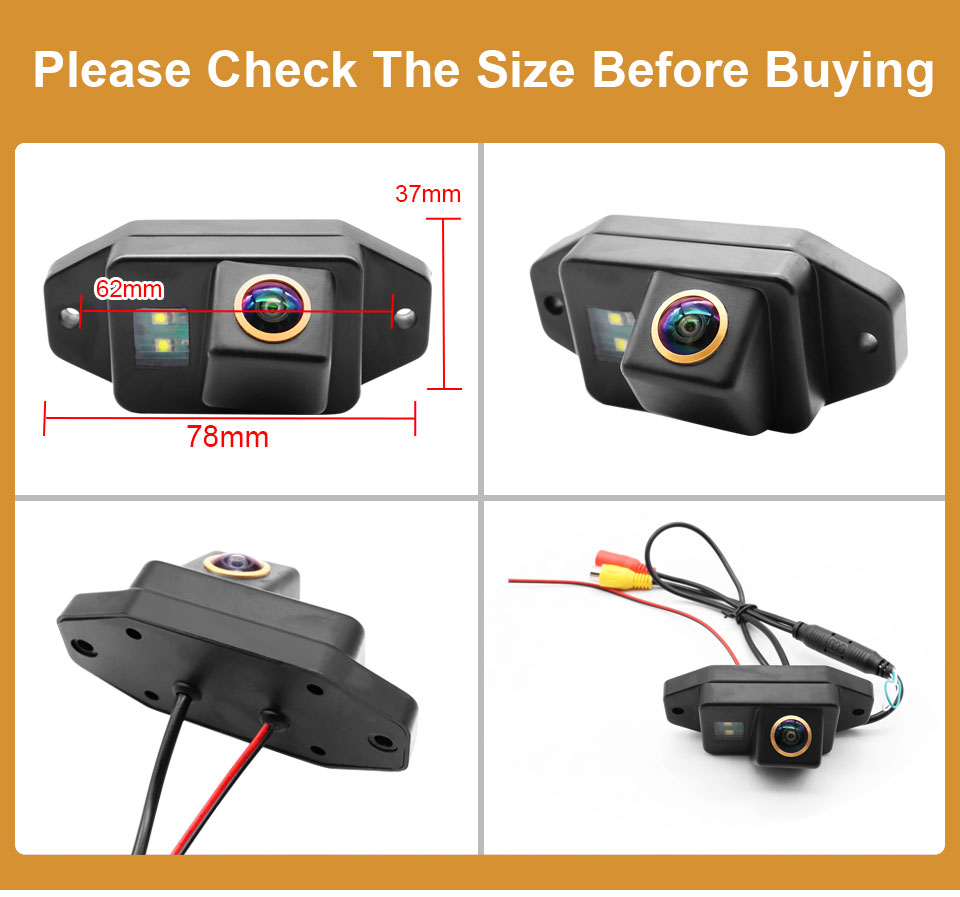 CCD AHD 1080P Fisheye Rear View Camera For Toyota Land Cruiser Prado 90 ...
