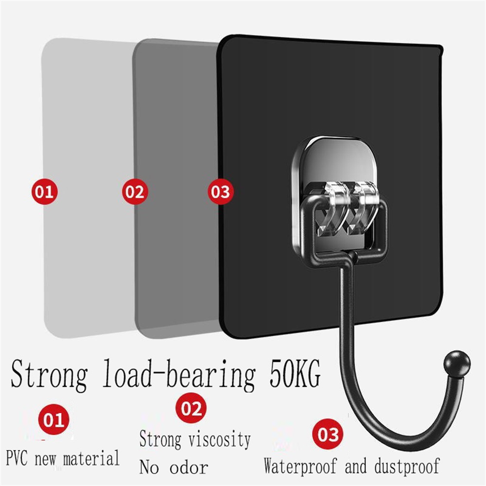 10PCS Large Heavy Duty Wall Hook, Self Adhesive Hanging Hook ...