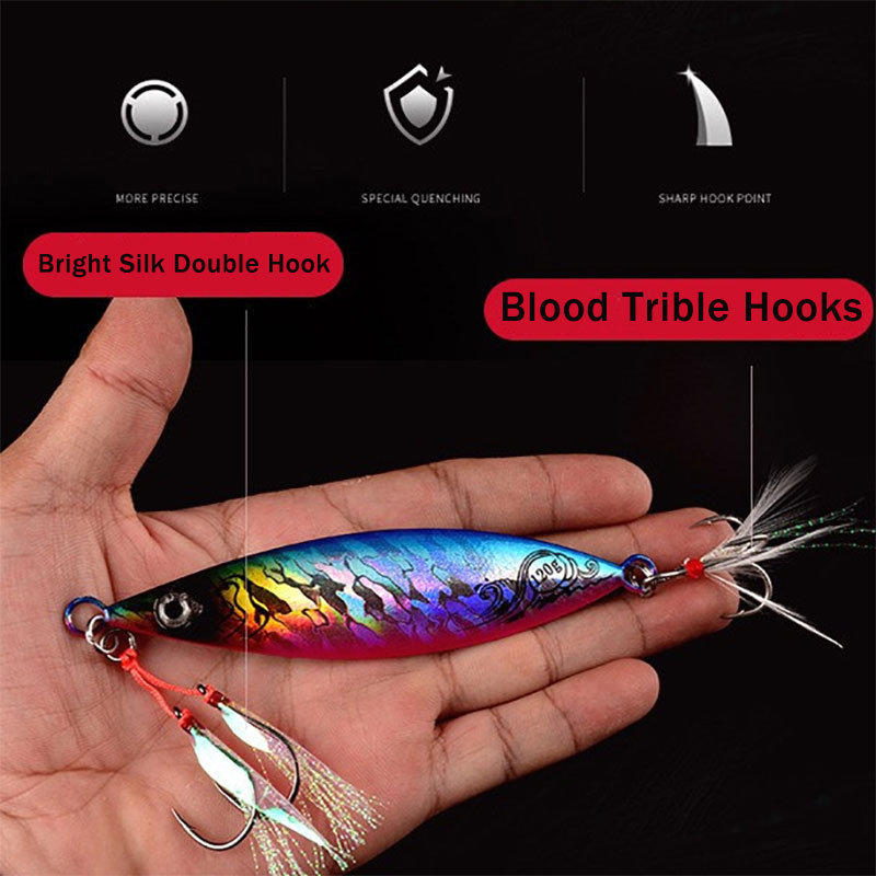 【TRAINFIS】20G-200G 3D Realistic Jig Metal Fishing Lure Jigging Gewang ...