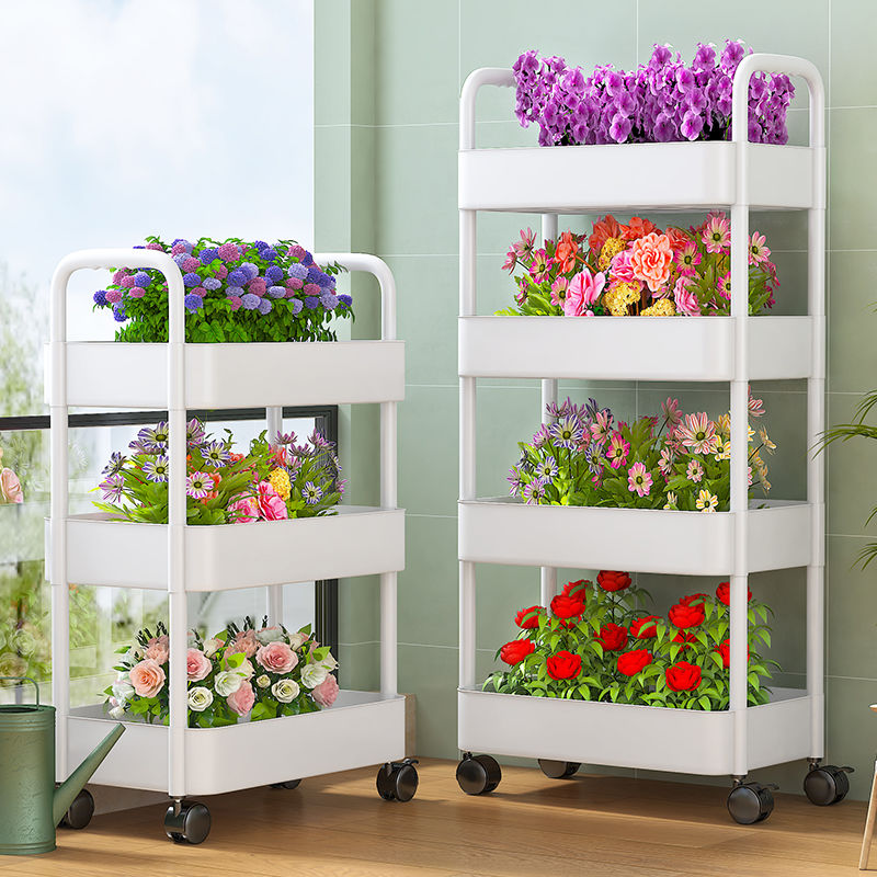 Moving Rack Storage Rack With Wheels Home Storage Rack Trolley Rack ...