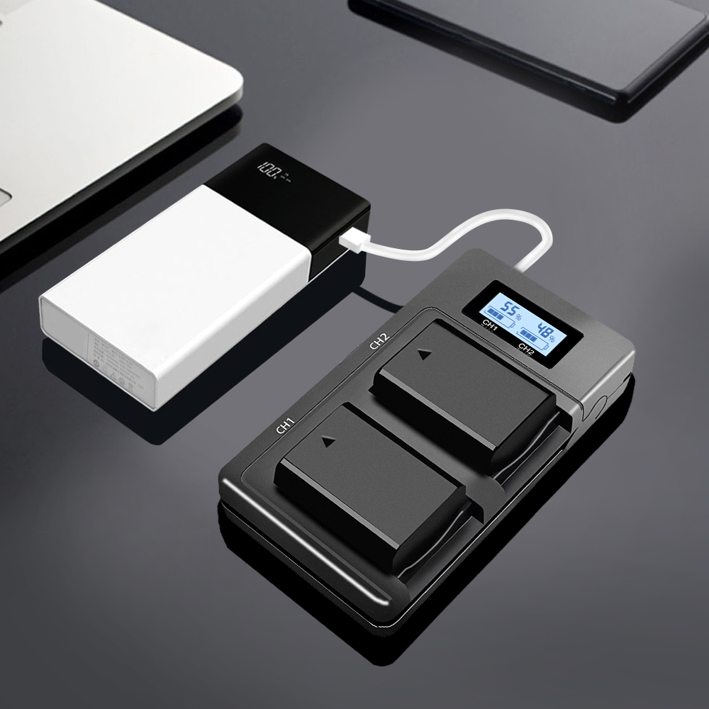 Mspalocell 2 Pcs NP-FW50 Bateru00eda De Repuesto 2250mAh Con USB Tipo