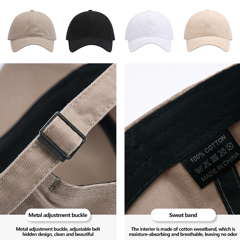Solid Color Cap Simple Plain Baseball Cap for Men Sumbrero Cap for ...
