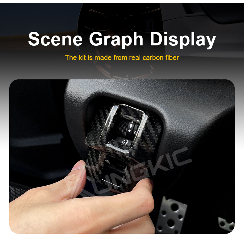 Real Carbon Fiber Dashboard Switch Cover Sticker For BMW 1 Series E81/E82/E87/E88 (2008-2013) | Red Trim Interior Decal