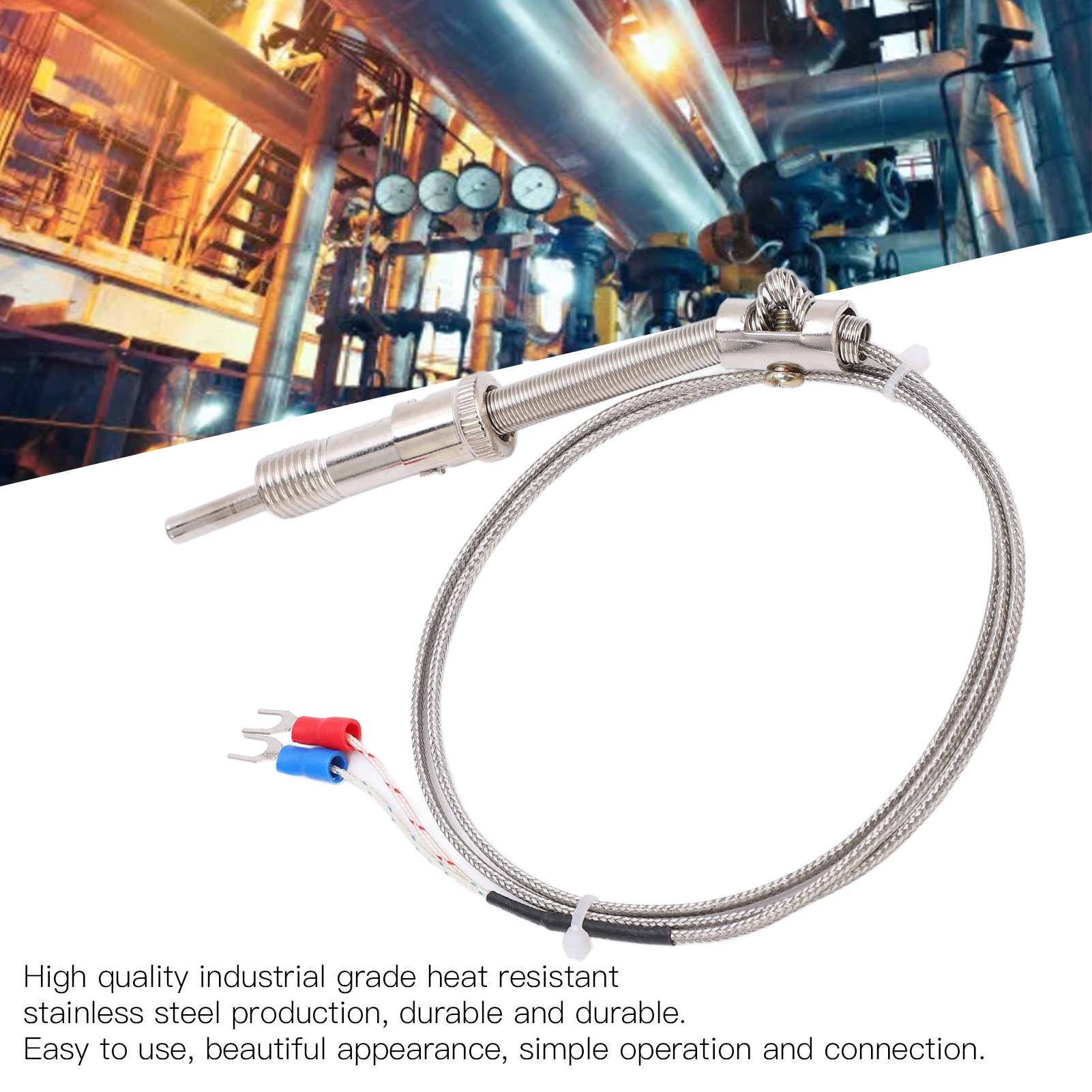 Hilitand 1/2/3/4/5m Cable K Type Compression Spring Thermocouple ...