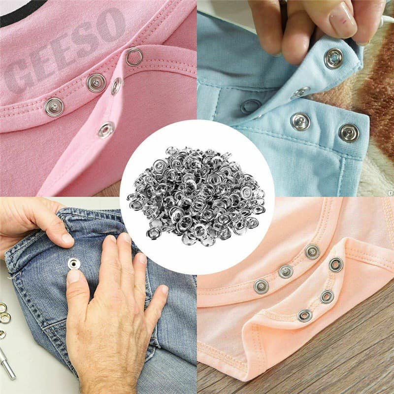 GEESO Snap Button Plier Metal Snap Button Set Five-Claw Snap Button ...