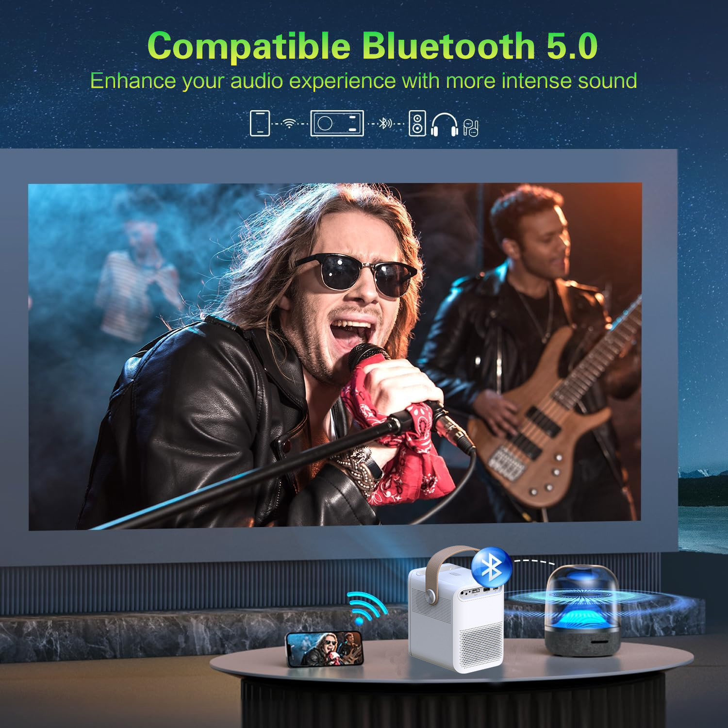 Outdoor Android Smart Projector X6 HDMI Full HD 1080P Home Theater ...